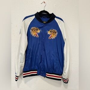 Superdry Jacket Mens Blue Sukajan Tiger Japan Satin Varsity Souvenir
